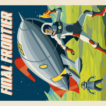 Final Frontier (Join The Space Force), Vintage Poster 100 Jigsaw Puzzle 3D Modell