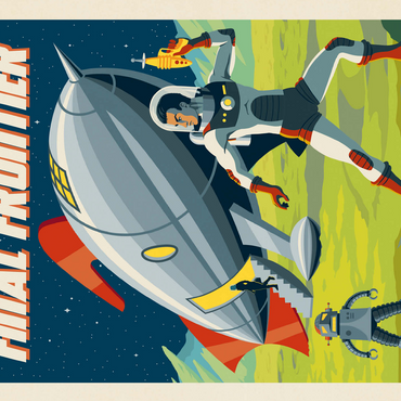 Final Frontier (Join The Space Force), Vintage Poster 500 Jigsaw Puzzle 3D Modell