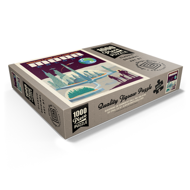 Moon Colony: Home Away From Home, Vintage Poster 1000 Jigsaw Puzzle box view1