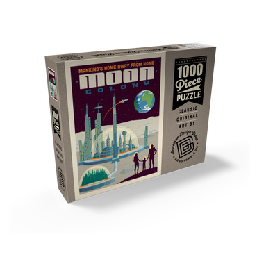 Moon Colony: Home Away From Home, Vintage Poster 1000 Jigsaw Puzzle box view2