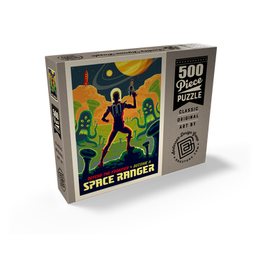 Space Ranger: Retro Futura, Vintage Poster 500 Jigsaw Puzzle box view2