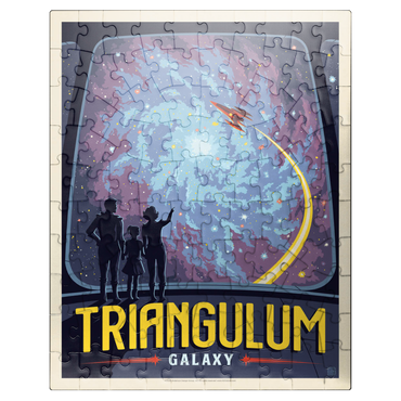 puzzleplate Triangulum Galaxy, Vintage Poster 100 Jigsaw Puzzle