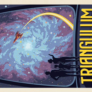 Triangulum Galaxy, Vintage Poster 500 Jigsaw Puzzle 3D Modell