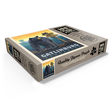 Gatlinburg, Tennessee: Anakeesta Signpost, Vintage Poster 100 Jigsaw Puzzle box view1