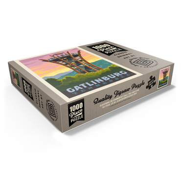 Gatlinburg, Tennessee: Anakeesta Tower, Vintage Poster 1000 Jigsaw Puzzle box view1