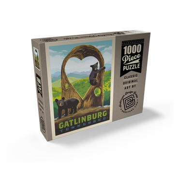 Gatlinburg, Tennessee: Anakeesta Twigloo Cubs, Vintage Poster 1000 Jigsaw Puzzle box view2