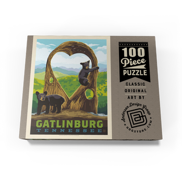 Gatlinburg, Tennessee: Anakeesta Twigloo Cubs, Vintage Poster 100 Jigsaw Puzzle box view3