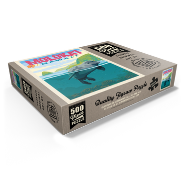 Hawaii: Moloka'i (Monk Seal), Vintage Poster 500 Jigsaw Puzzle box view1