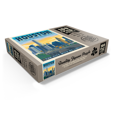 Houston, Texas: City With No Limits, Vintage Poster 100 Jigsaw Puzzle box view1