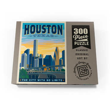Houston, Texas: City With No Limits, Vintage Poster 300 Jigsaw Puzzle box view3