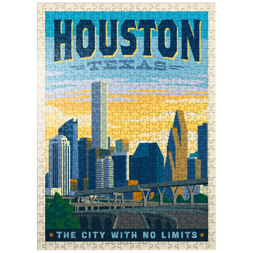 puzzleplate Houston, Texas: City With No Limits, Vintage Poster 500 Jigsaw Puzzle