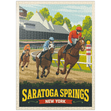 puzzleplate Saratoga Springs, New York, Vintage Poster 1000 Jigsaw Puzzle