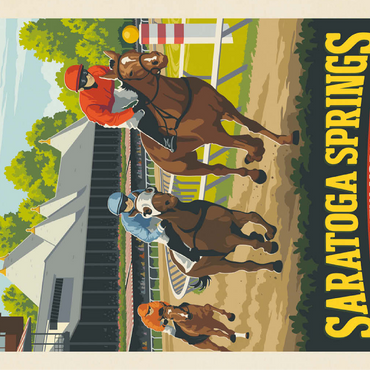 Saratoga Springs, New York, Vintage Poster 100 Jigsaw Puzzle 3D Modell