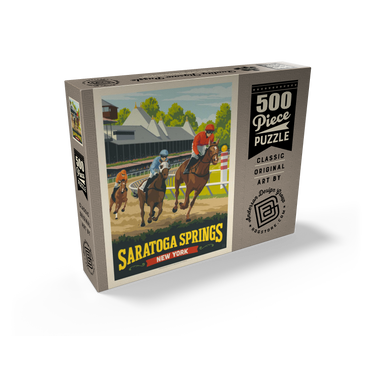 Saratoga Springs, New York, Vintage Poster 500 Jigsaw Puzzle box view2