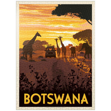 puzzleplate Botswana, Africa, Vintage Poster 1000 Jigsaw Puzzle