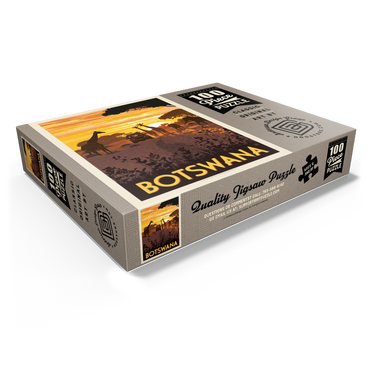 Botswana, Africa, Vintage Poster 100 Jigsaw Puzzle box view1
