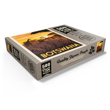 Botswana, Africa, Vintage Poster 500 Jigsaw Puzzle box view1