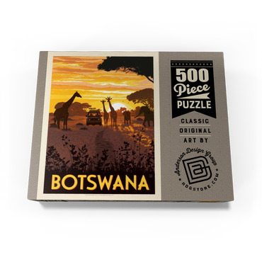 Botswana, Africa, Vintage Poster 500 Jigsaw Puzzle box view3