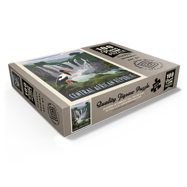 Central African Republic, Vintage Poster 100 Jigsaw Puzzle box view1