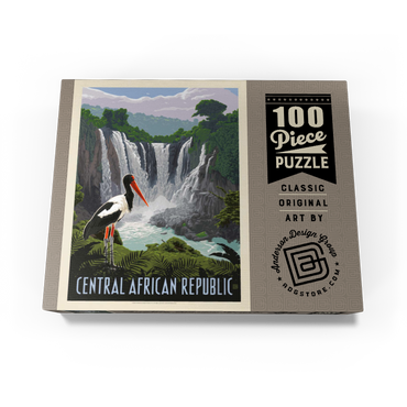 Central African Republic, Vintage Poster 100 Jigsaw Puzzle box view3