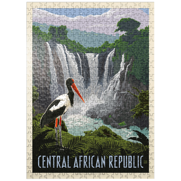 puzzleplate Central African Republic, Vintage Poster 500 Jigsaw Puzzle