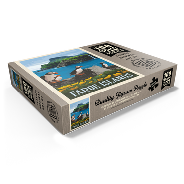 Faroe Islands, Vintage Poster 100 Jigsaw Puzzle box view1