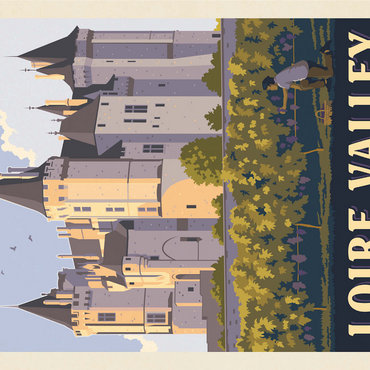 France: Loire Valley, Château de Saumur, Vintage Poster 1000 Jigsaw Puzzle 3D Modell