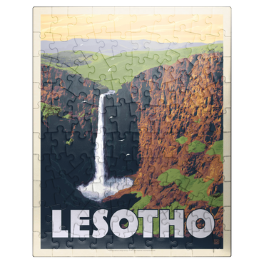 puzzleplate Lesotho, Africa, Vintage Poster 100 Jigsaw Puzzle