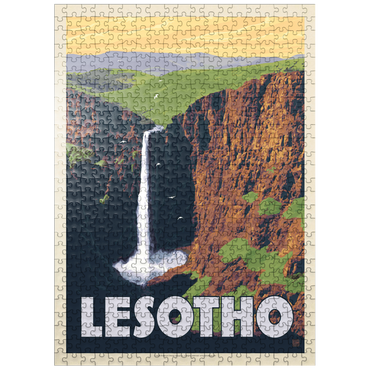 puzzleplate Lesotho, Africa, Vintage Poster 500 Jigsaw Puzzle