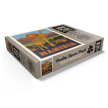 Namibia, Africa, Vintage Poster 100 Jigsaw Puzzle box view1