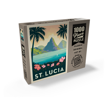 Saint Lucia, Vintage Poster 1000 Jigsaw Puzzle box view2