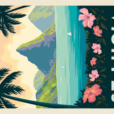 Saint Lucia, Vintage Poster 1000 Jigsaw Puzzle 3D Modell