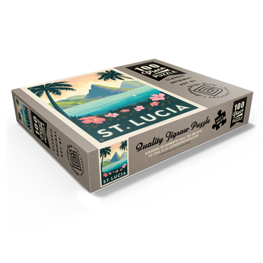 Saint Lucia, Vintage Poster 100 Jigsaw Puzzle box view1