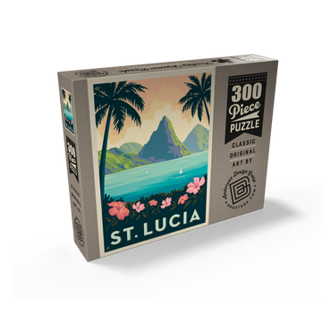 Saint Lucia, Vintage Poster 300 Jigsaw Puzzle box view2