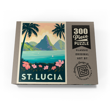Saint Lucia, Vintage Poster 300 Jigsaw Puzzle box view3