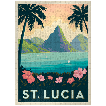puzzleplate Saint Lucia, Vintage Poster 300 Jigsaw Puzzle
