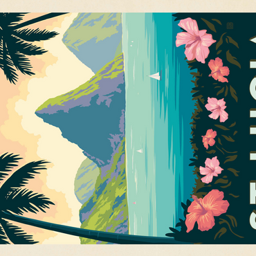 Saint Lucia, Vintage Poster 500 Jigsaw Puzzle 3D Modell