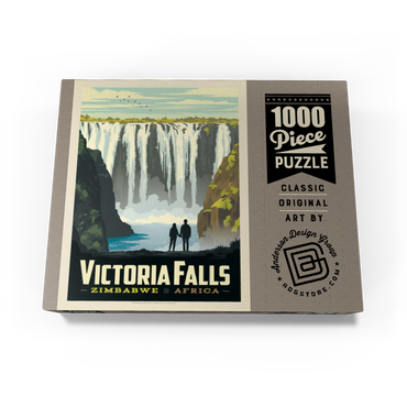 Zimbabwe, Africa: Victoria Falls, Vintage Poster 1000 Jigsaw Puzzle box view3
