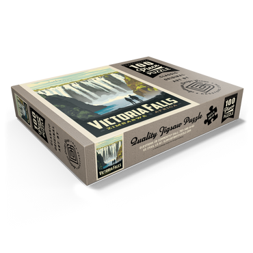 Zimbabwe, Africa: Victoria Falls, Vintage Poster 100 Jigsaw Puzzle box view1