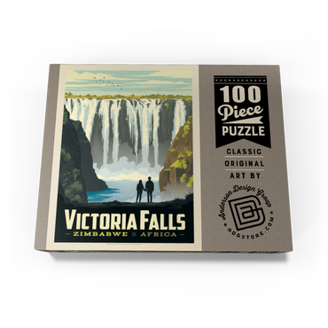 Zimbabwe, Africa: Victoria Falls, Vintage Poster 100 Jigsaw Puzzle box view3
