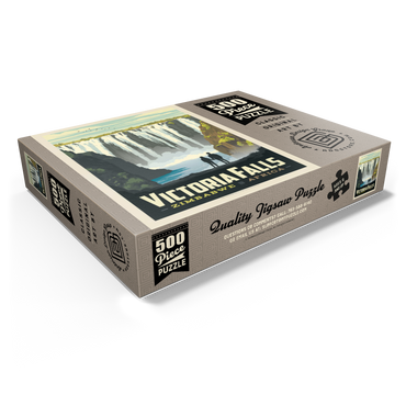 Zimbabwe, Africa: Victoria Falls, Vintage Poster 500 Jigsaw Puzzle box view1