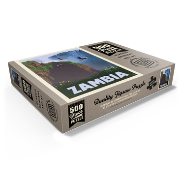 Zambia, Africa, Vintage Poster 500 Jigsaw Puzzle box view1