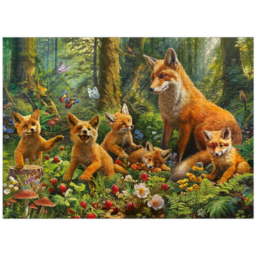puzzleplate Fox Family 300 Jigsaw Puzzle