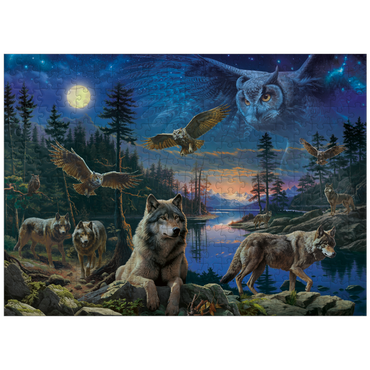 puzzleplate Night Wolves & Owls 300 Jigsaw Puzzle