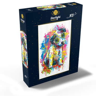 Jack Russell with Glasses 100 Jigsaw Puzzle box view2