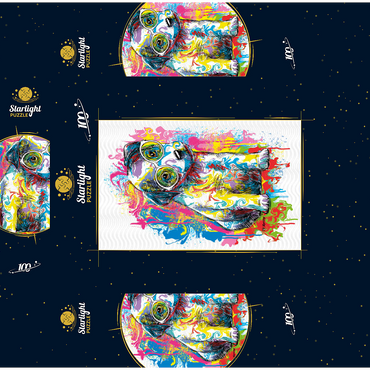 Jack Russell with Glasses 100 Jigsaw Puzzle box 3D Modell