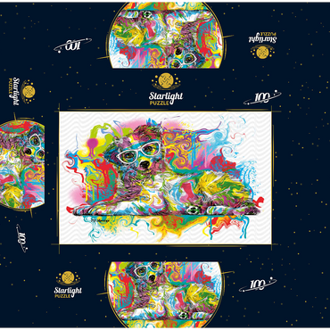 Curious Pup 100 Jigsaw Puzzle box 3D Modell