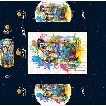 Bulldog Fun 1000 Jigsaw Puzzle box 3D Modell