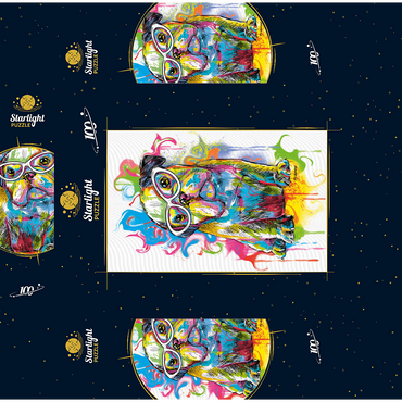 Bulldog Fun 100 Jigsaw Puzzle box 3D Modell