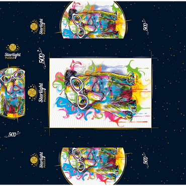 Bulldog Fun 500 Jigsaw Puzzle box 3D Modell